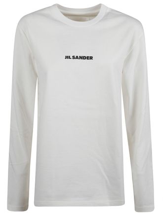 Jil Sander White Minimalist Logo Cotton T-Shirt