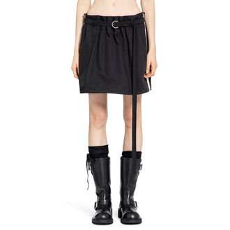 Ann Demeulemeester Haga Pleated Mini Skirt in Cotton Twill