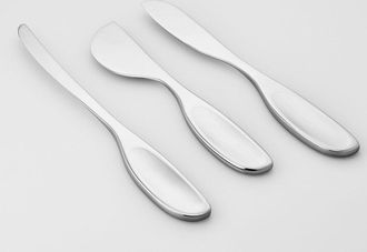 Georg Jensen Alfredo Stainless Steel Cheese Knife Set 3 pieces 3390214