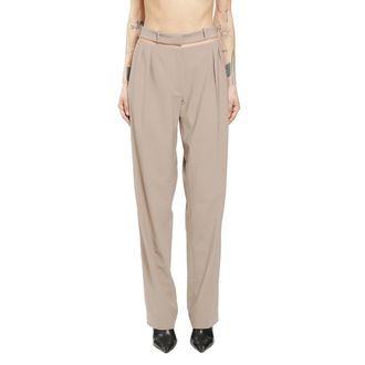 Nensi Dojaka Tailored Trousers With Tulle Inserts