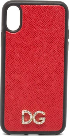 Dolce & Gabbana Cover per iPhone X in pelle - Rosso