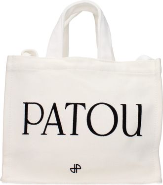 Patou White Cotton Womens Handbag