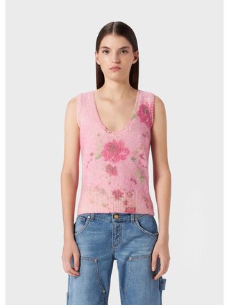 Blumarine Roze Paarse Alpaca Polyamide Brei