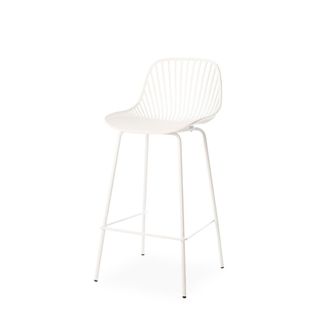 Koketto Home Taburete alto blanco de dise&ntilde;o moderno