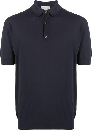 John Smedley Navy Blue Adrian Polo Shirt