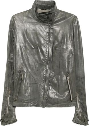Carol Christian Poell Giacca Prosthetic in pelle - Grigio