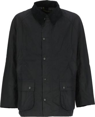 Barbour Blauwe Gewaxte Katoenen Jas met Kraag - Heren - Zomerjassen - Blauw - L - Katoen - Jassen