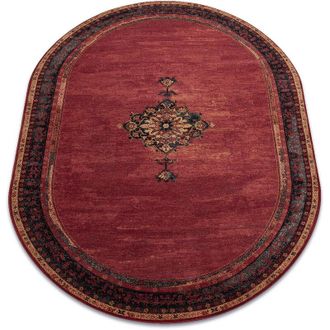 RugsX Alfombra De Lana Polonia Oval Samarkand Rojo Rub&iacute; Red 170x235 Cm