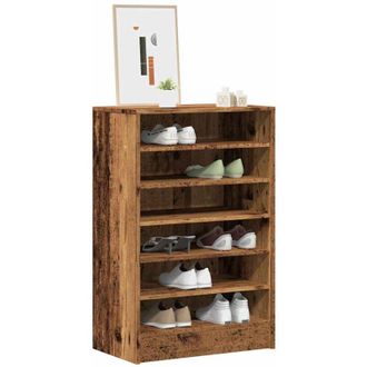 vidaXL Scarpiera Legno Antico 60x35x92 cm in Legno Multistrato - Vidaxl