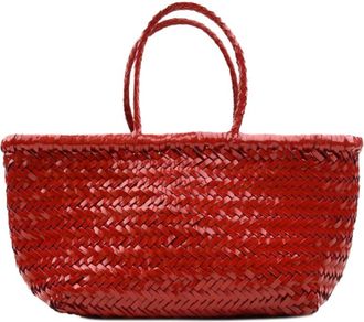 Dragon Diffusion Rode Bamboe Triple Jump Kleine Tas - Dames - Shoppers - Rood - ONE Size - Bamboe - Tassen