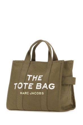 Marc Jacobs Womens Army Green Canvas Medium The Tote Bag Handbag 372 Cotton Borse A Mano