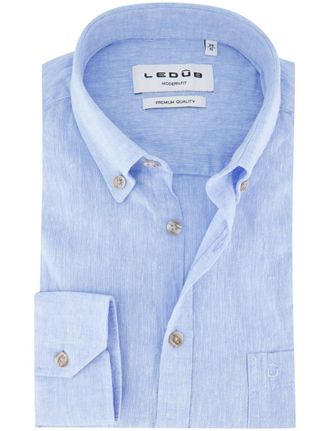 Led&ucirc;b Lichtblauw overhemd Ledub Modern Fit