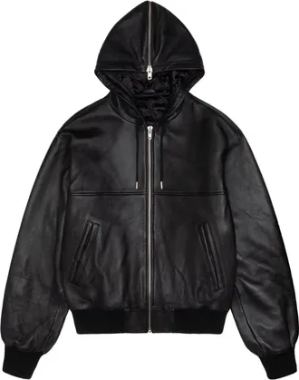 St&uuml;ssy SS Link Leather Bomber Black 115739