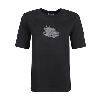 Burberry T-Shirts, female, Black, Size: M Burberry T-shirts and Polos