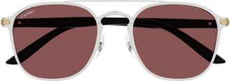 Cartier D&eacute;cor Zonnebril - unisex - Zonnebrillen - Grijs - 54 MM - Accessoires