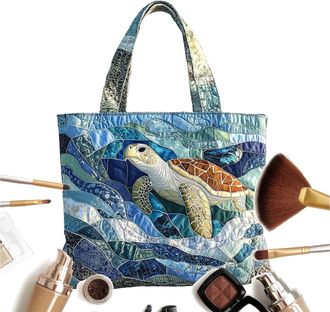 Generic Sea Turtle Bag | Adjustable Large Capacity Pouch | Women Beach Bags - for Desktop School Daily Offices Dating Outdoor Travel Work Walking Shopping Cam