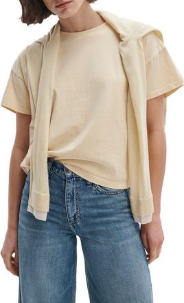 Rag & Bone Kelly Washed Boxy Cotton T-Shirt in Butter at Nordstrom, Size X-Large