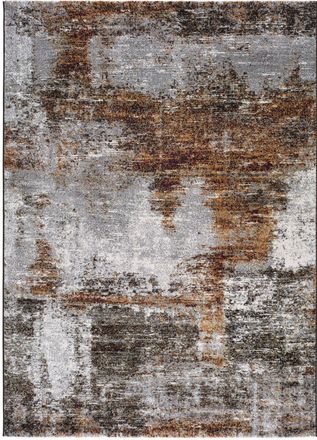 Atticgo Alfombra abstracta caldera/gris 80x150 cm