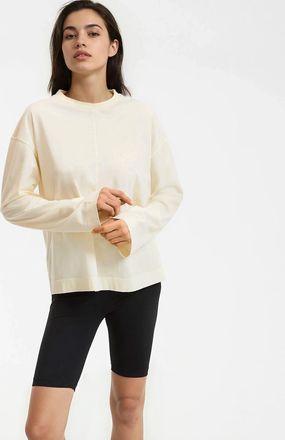 La Redoute Collections T-shirt met ronde hals en lange mouwen