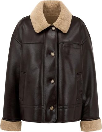 TOMBOY Giacca con colletto con bottoni - Marrone