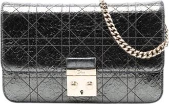 Dior Pre-owned Shoulder Bags, female, Gray, Size: ONE SIZE Pre-owned Promenade Crossbody Bag
