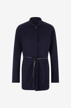 Fabiana Filippi Kurzmantel aus Wolle und Kaschmir mit Bindeg&uuml;rtel