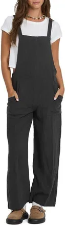 Billabong Pacific Time Cotton Jumpsuit in Black Sands at Nordstrom, Size X-Large