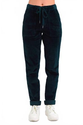 Judy Blue High Rise Corduroy Cuffed Jogger In Emerald
