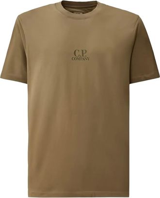 C.P. Company logo-print cotton T-shirt - men - Cotton - S - Green
