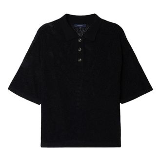 SOEUR Soeur, Tops, Dames, Zwart, S, Wol, Harvey Button Polo