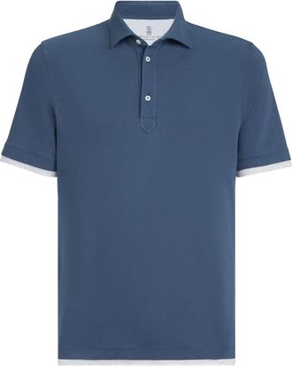 Brunello Cucinelli Poloshirt met knoopsluiting - Blauw