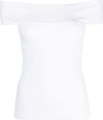 Philosophy di Lorenzo Serafini off-shoulder short-sleeve top - women - Spandex/Elastane/Viscose/Polyamide - 46 - White