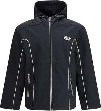 Diesel Black Polyamide Shell Mens Jacket