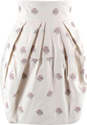 Dior Floral Print High Waist Tulip Skirt Size XXS