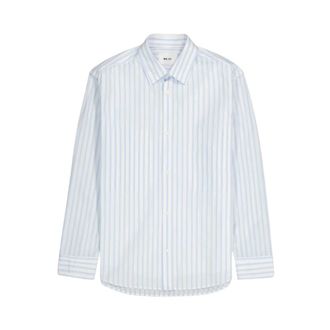 Nn.07 Shirts - Heren - Casual Overhemden - Blauw - 2XL - Katoen - Overhemden