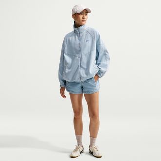 Nike Womens Nike Sportswear Tempo Mid-Rise Denim Shorts in Blue | IV4966-440