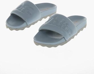 Off-white Padded Leather Slides with Monogram size 40