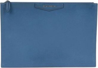 Givenchy Pre-owned Clutches, female, Blue, Size: ONE SIZE Pre-owned Antigona Large Clutch