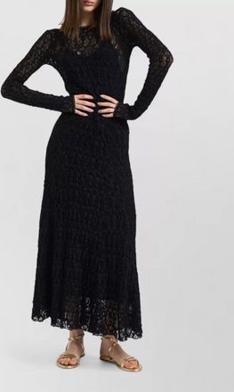 Forte_Forte long lace dress fitted silhouette open back