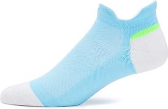 Feetures Elite Max Cushion No Show Tab No Show Socks Shoes Cool Plunge : SM (US Womens Shoe 4-6.5), Spandex/Polyester/Nylon