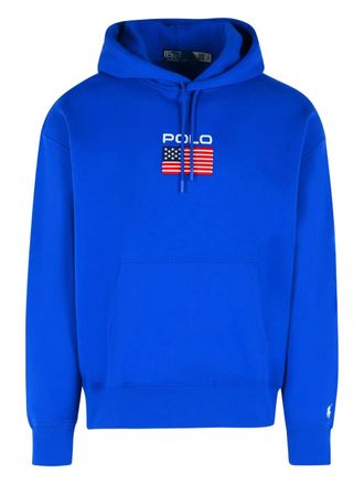 Polo Ralph Lauren logo-embroidered hoodie - Blue