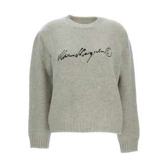 Maison Margiela Round-neck Knitwear - female - MM6 Maison Margiela - Round-neck Knitwear - Gray - S - Knitwear