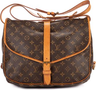 Louis Vuitton Pre-owned Womens Saumur GM Crossbody - Brown - One Size