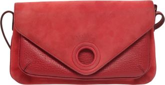 Loewe Goya Red Suede Shoulder Bag (Pre-Owned)