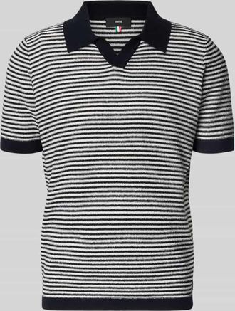 Cinque Regular Fit Poloshirt mit V-Ausschnitt Modell RIANO in Marine, Gr&ouml;&szlig;e XXL