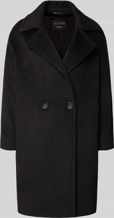 Cinzia Rocca Mantel mit Reverskragen in Black, Gr&ouml;&szlig;e 40