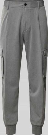 HUGO BOSS Tapered Fit Cargohose mit Strukturmuster Modell Glavin in Anthrazit, Gr&ouml;&szlig;e 102