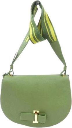 Delvaux Pre-owned Cross Body Bags, female, Green, Size: ONE SIZE Pre-owned Leather Shoulder Bag