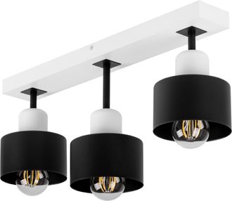 OEM L&aacute;mpara De Techo Blanca De Madera Y Metal De Estilo Escandinavo, 3xe27, Iluminaci&oacute;n Led Moderna Para Sal&oacute;n, Cocina, Dormitorio, Habitaci&oacute;n Infantil, L