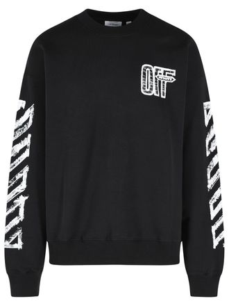 Off-white Motion Arrow Black Cotton Sweatshirt